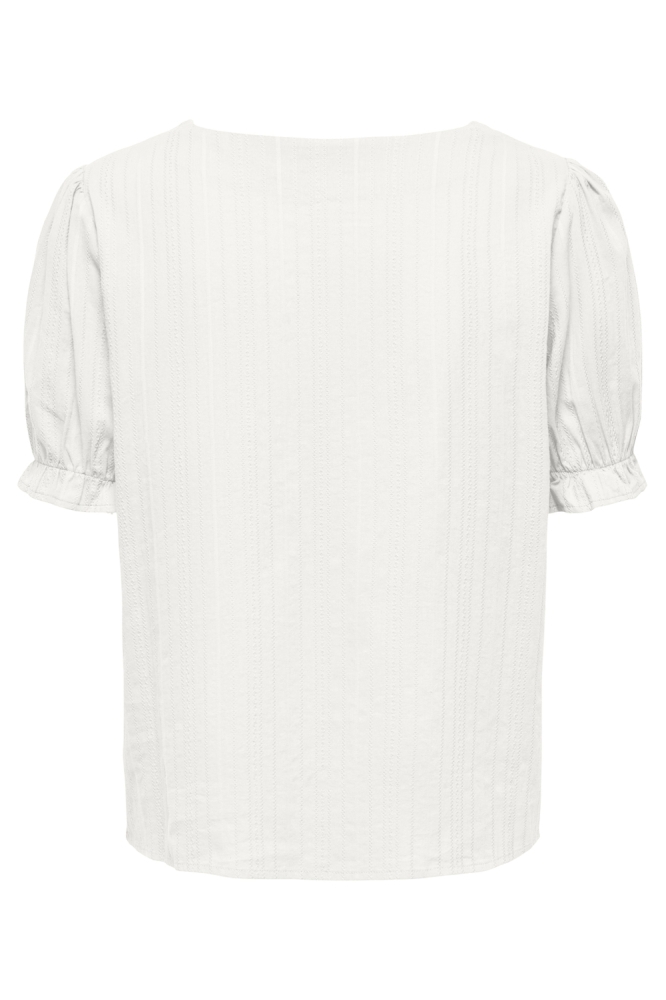 ONLERIKA SS V-NECK TOP WVN CS 15353157 CLOUD DANCER
